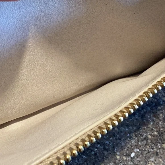 Prada long leather wallet with COA. Cream color. EUC - Picture 5 of 14